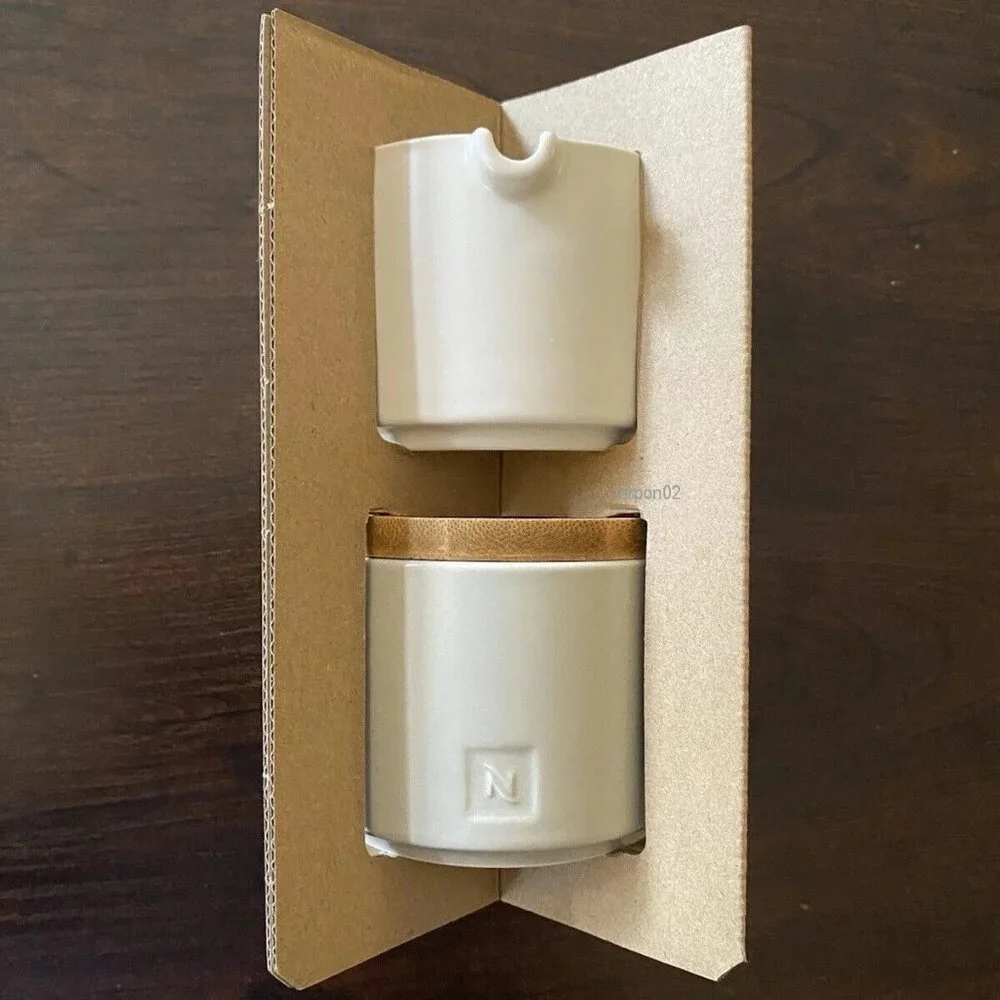 Set 3/Nespresso Cream+Sugar Stackable Serving Set+Barista Cappuccino Mug NIB 🌟